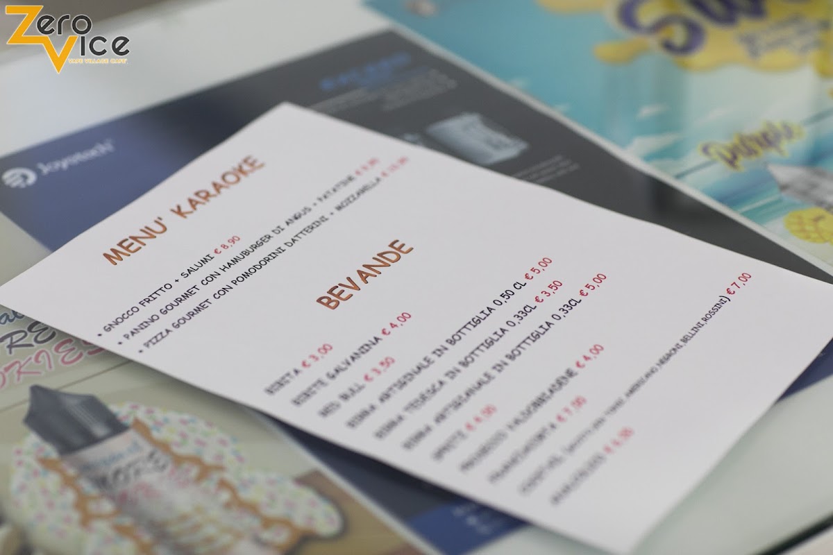 Menu Zerovice Vape Village Cafe-9